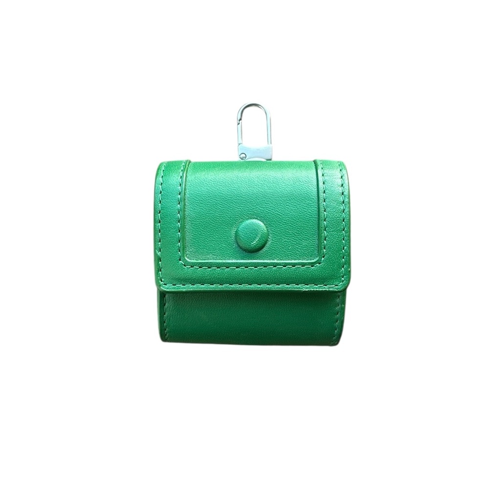 COS Green Leather AirPods Case with Clip